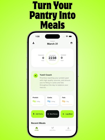Yumi! Meal Planner & Recipes iPad screenshot