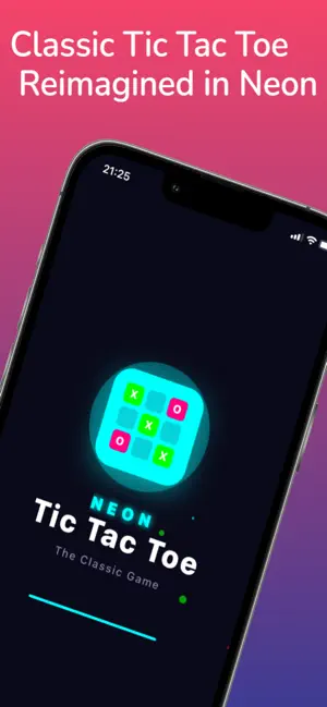 Neon Tic Tac Toe - Classic XO screenshot 1