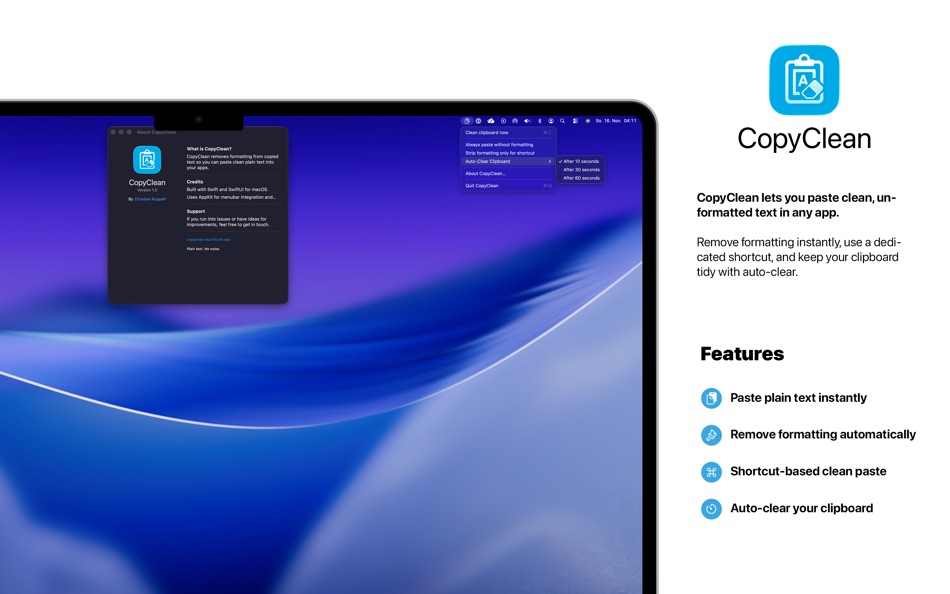 #1. CopyClean (macOS) By: Christian Ruppelt