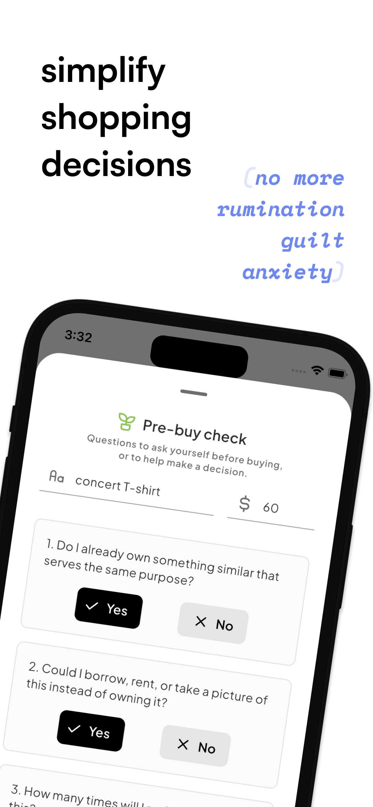 mallow - no buy tracker