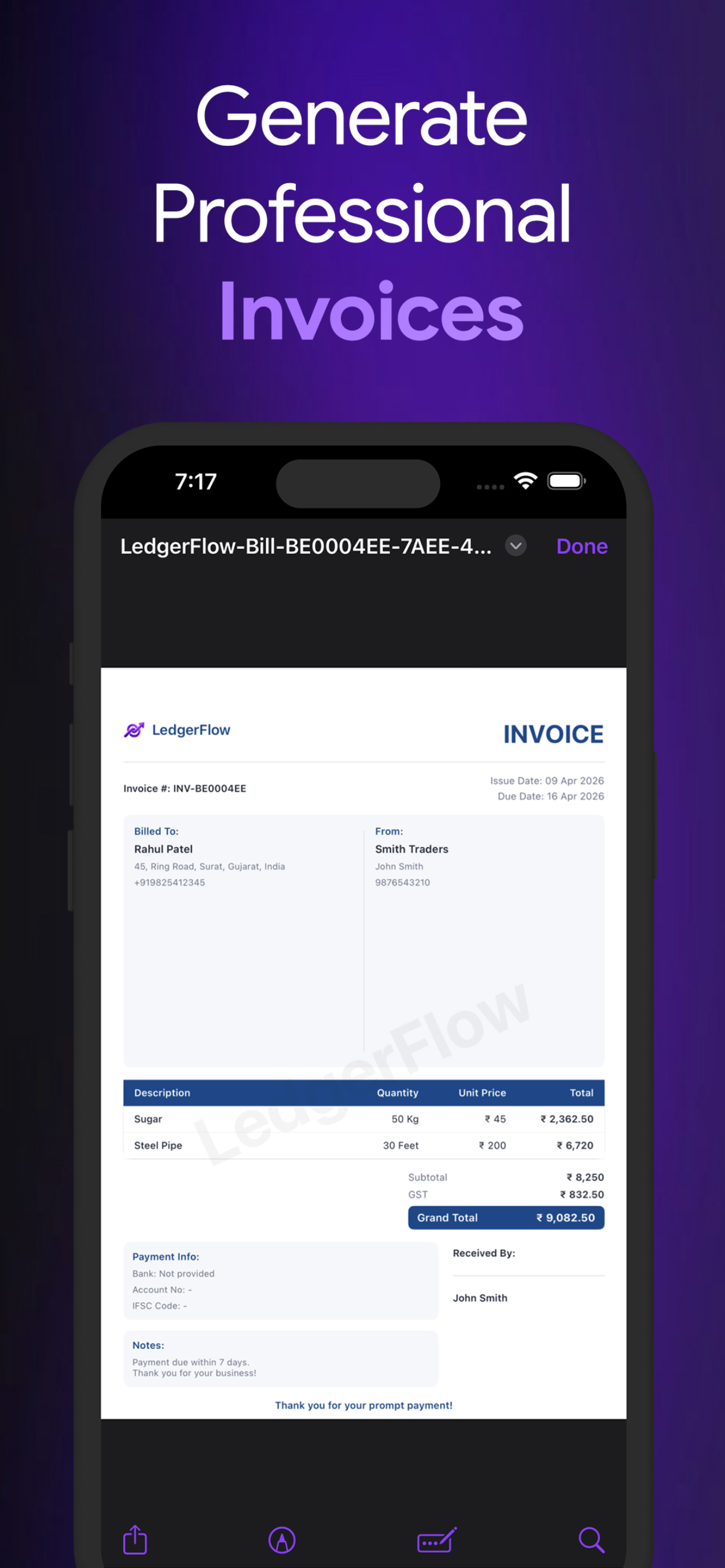 LedgerFlow – Khata & Invoice screenshot 5