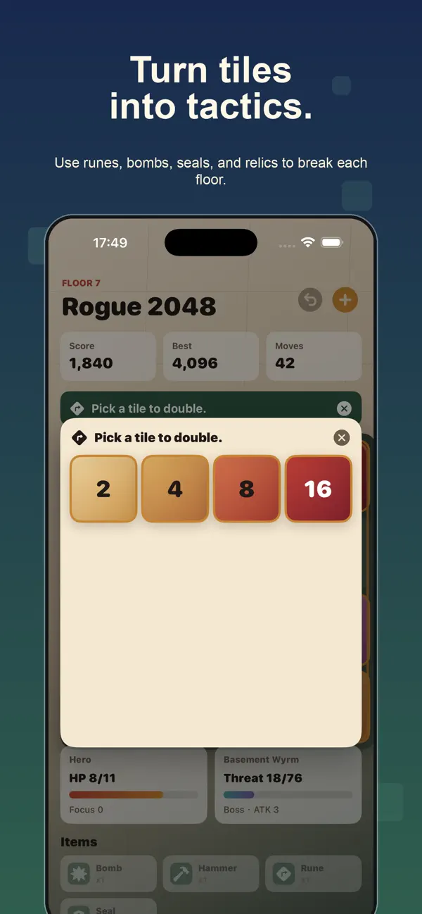 Screenshot #2 pour Rogue 2048