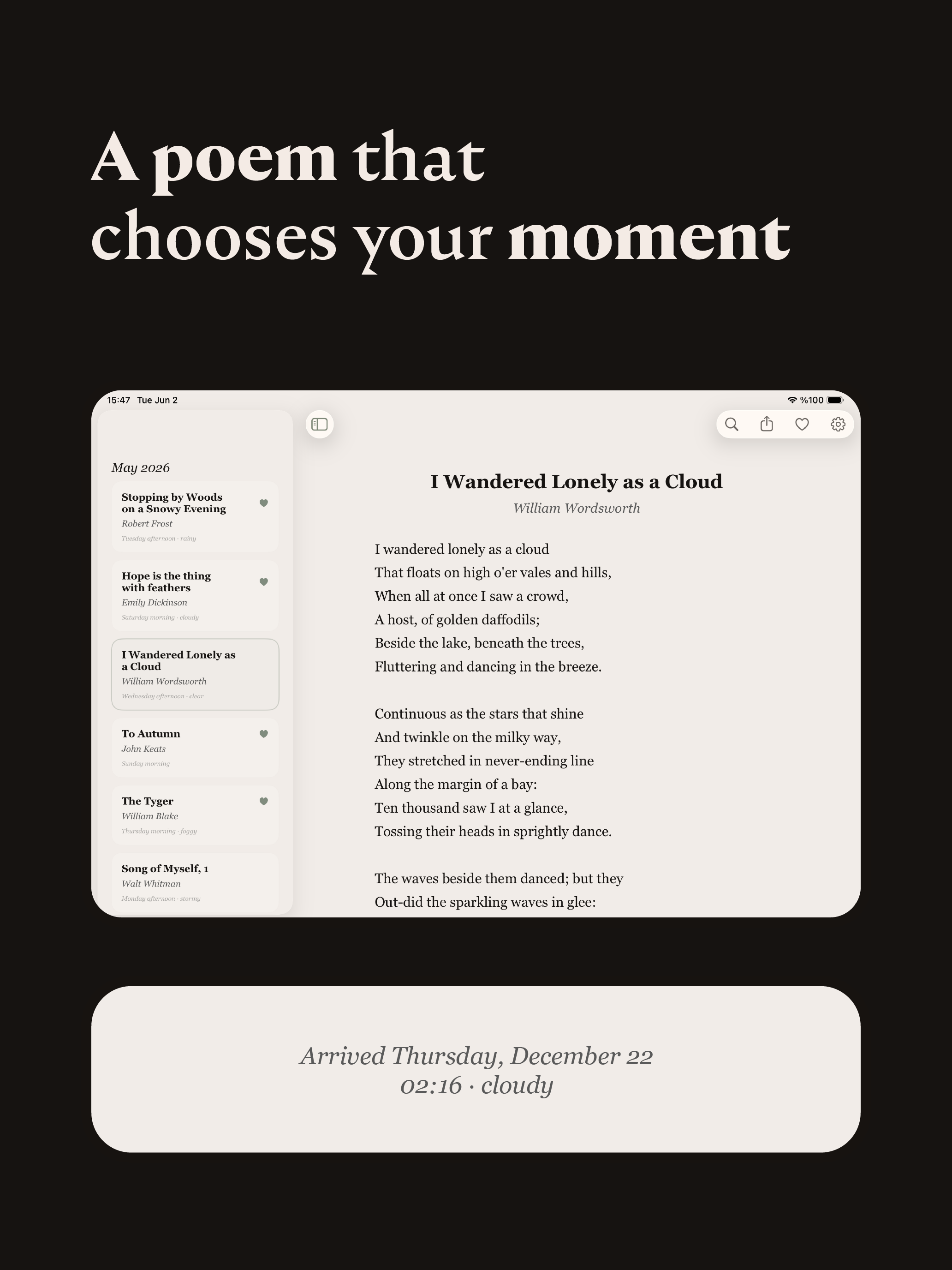 Sometimes: A Poem Arrives