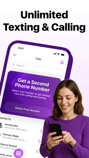 Free Text App Plus 2nd Calling screenshot 2