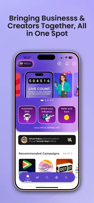 Influish: Influencer Marketing iPhone screenshot 1