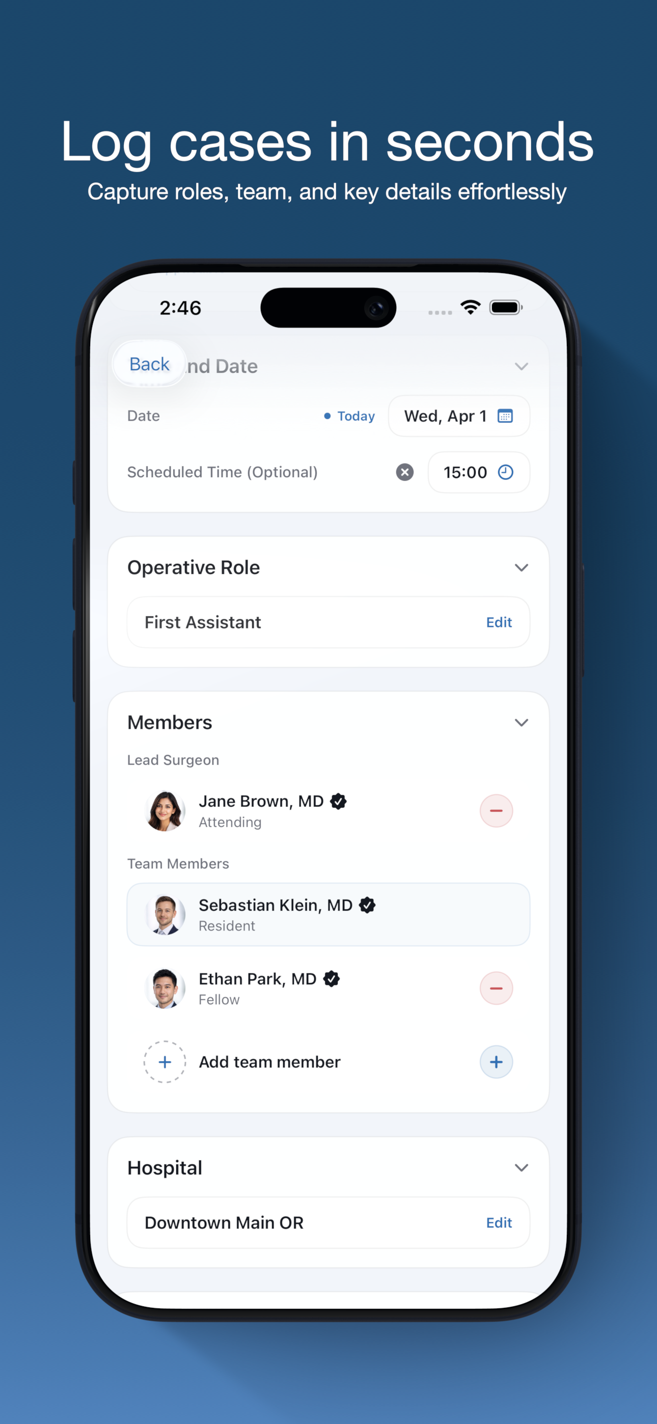 Blue Ledger: Surgical Case Log