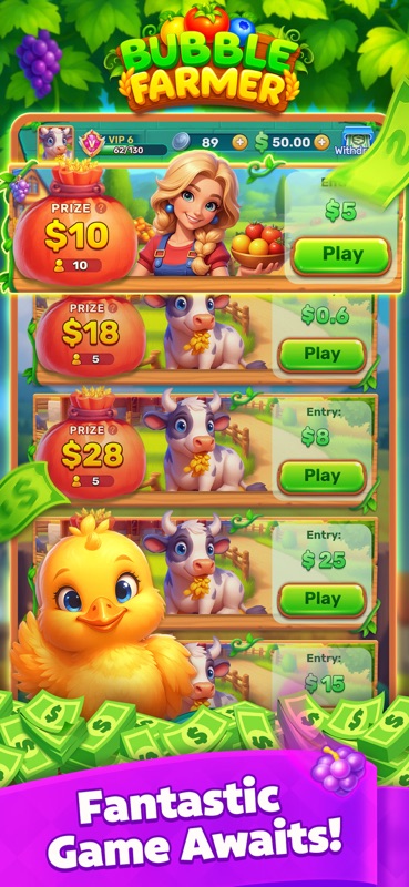 Bubble Farmer: Win Real Cash screenshot 1