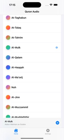Quran Audio iPhone screenshot