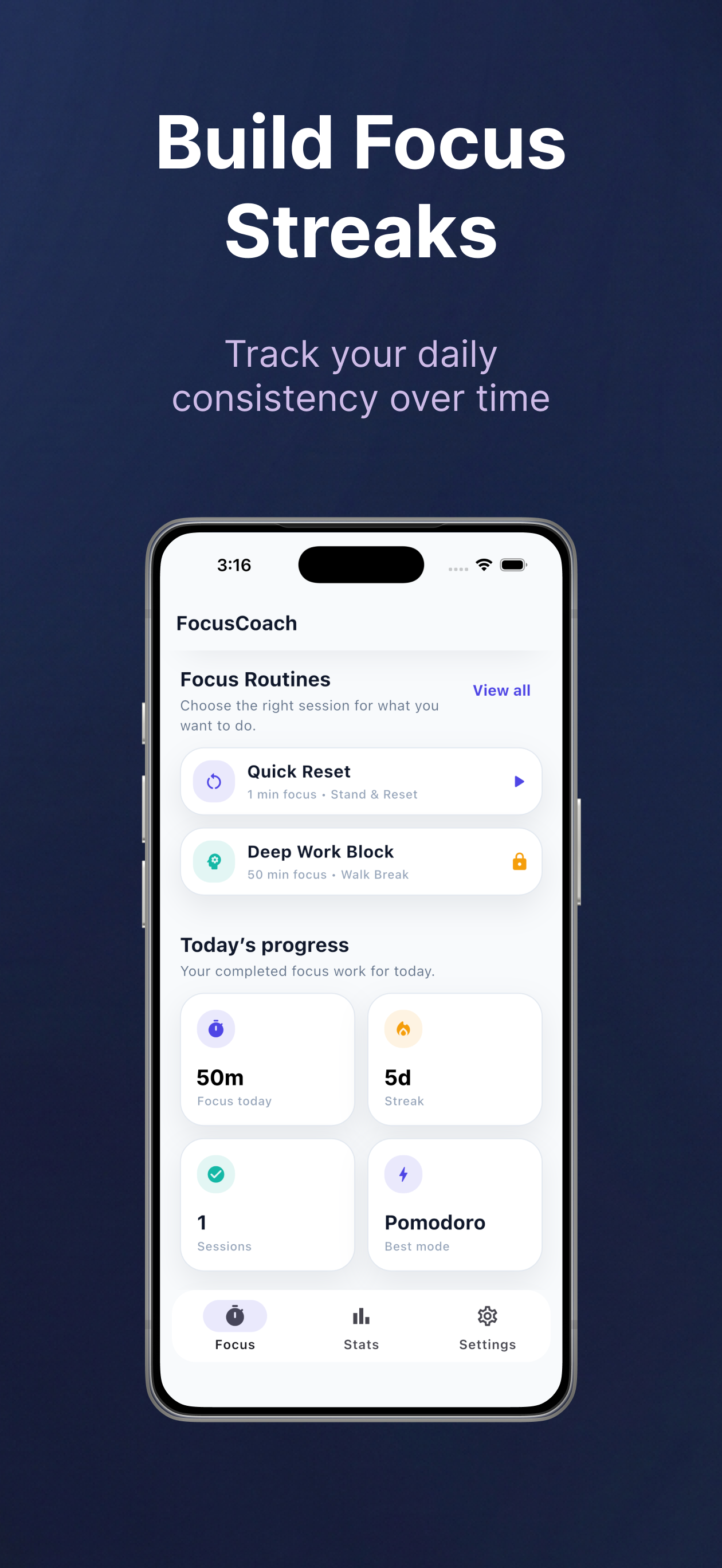 FocusCoach: Deep Work Timer