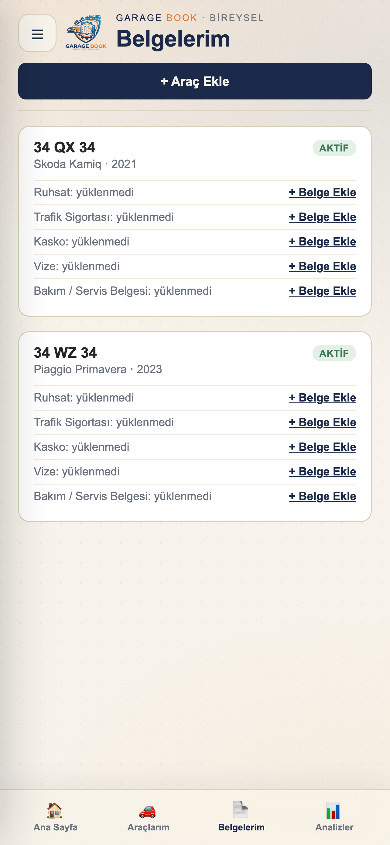 Garage Book – Araç Takip screenshot 5