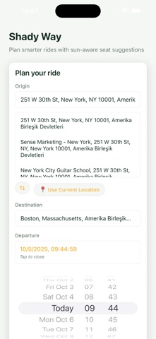 Shady Way - Smart Seat Picker screenshot
