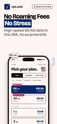 USA eSIM: Data, Calls & Number Screenshot 2 of 8