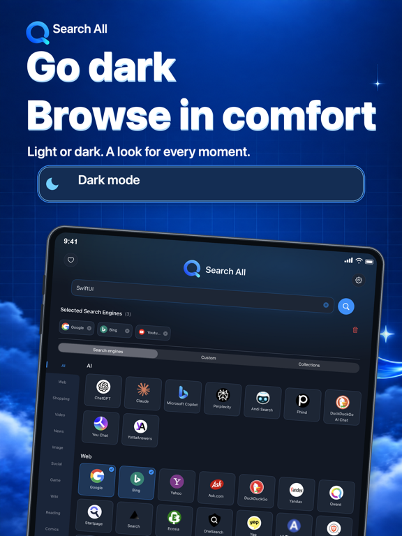 Search All - Web Browser iPad screenshot