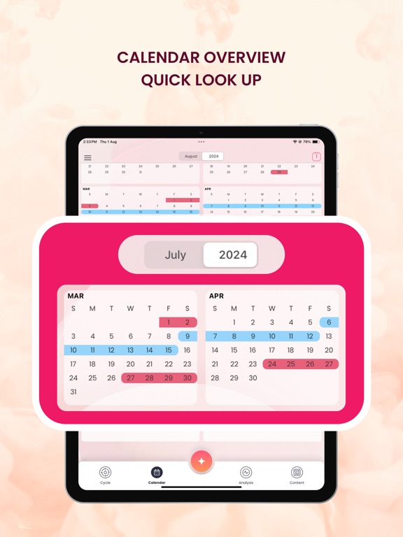 Ovulation & Fertility Tracker iPad screenshot 3 - Health & Fitness app