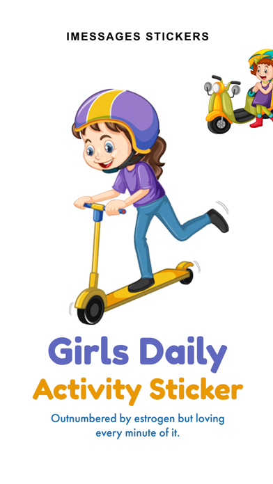 Girls Daily Activity Stickers Screenshot