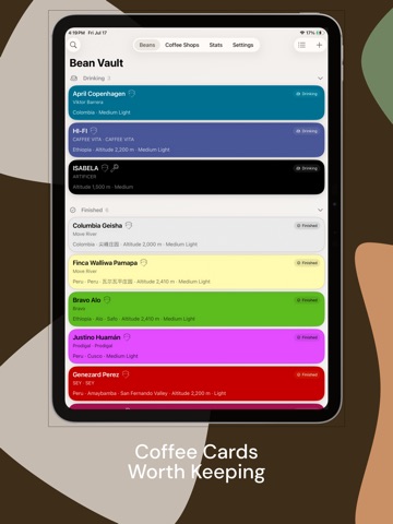 Coffee Bean Vault iPad screenshot