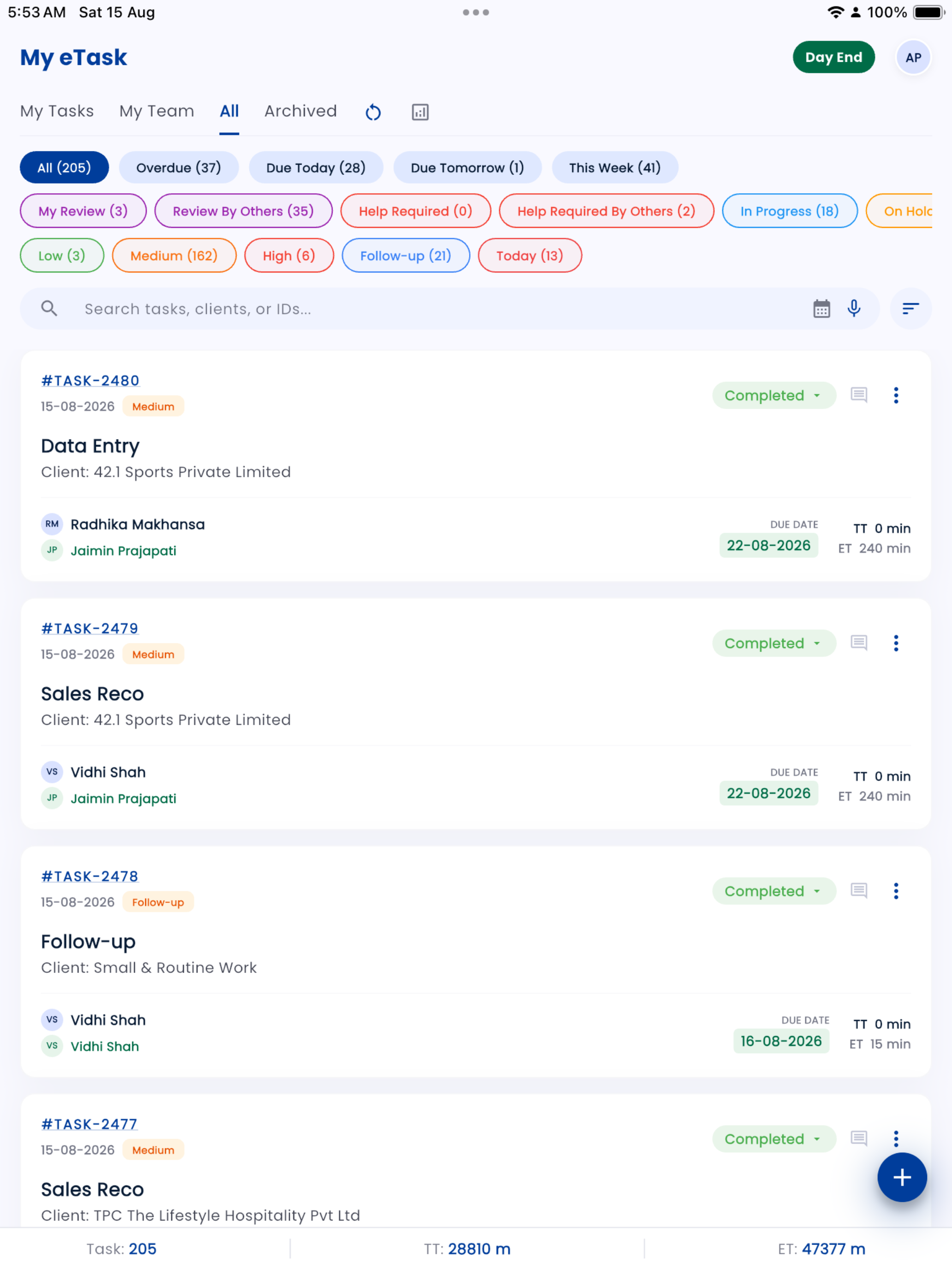 My eTask screenshot 11