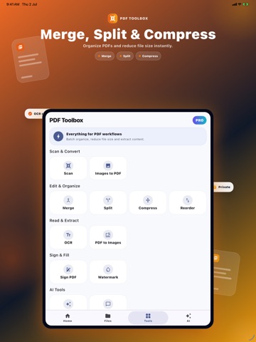 PDF Scanner AI: OCR & Sign iPad screenshot