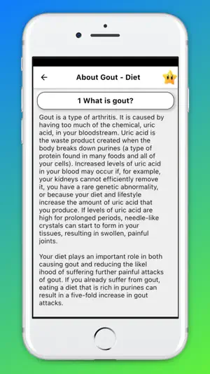 Gout Diet - Acid Uric Table screenshot 3