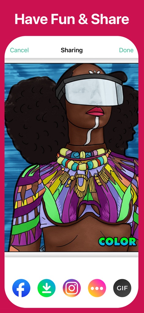 Color Noir・Black Coloring Book - color-noir-black-woman-dreadlocks