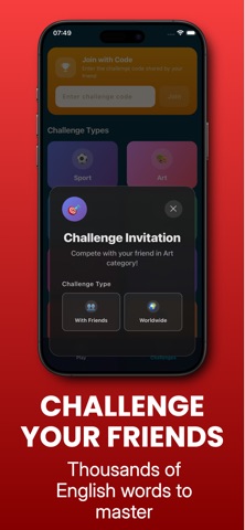 WordChallenge: English Games iPhone screenshot