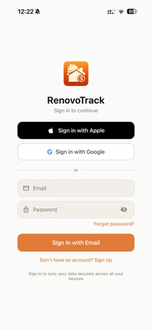 AI Renovation Budget Tracker Screenshot 1 of 10