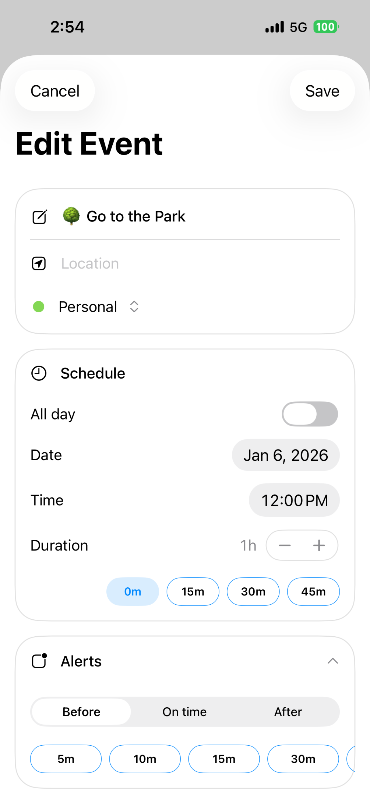 My Schedule — Calendar