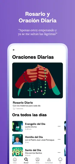 Captura de pantalla de Hallow: Oración Católica en iPhone 3