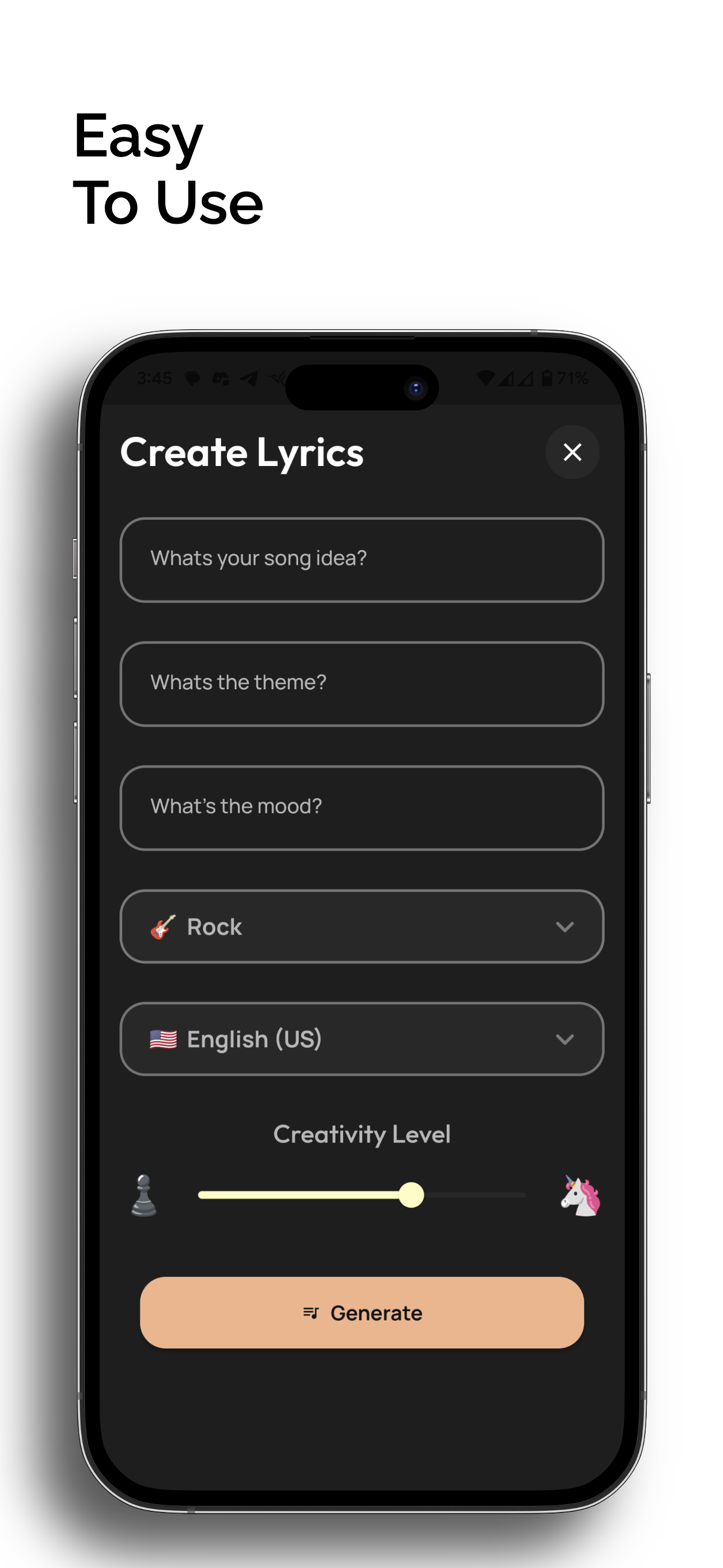 AI Lyrics App