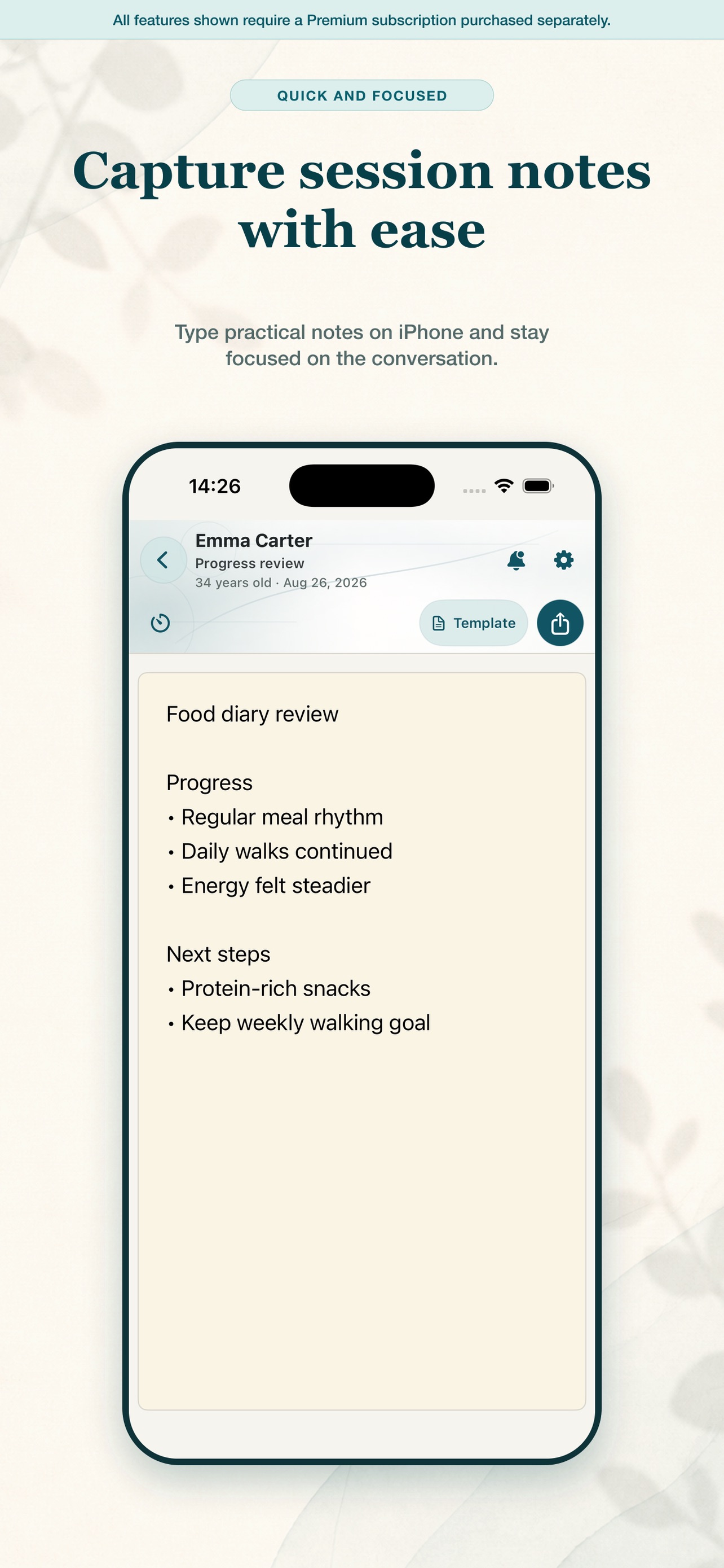 Screenshot 2 of Dietitian Notebook