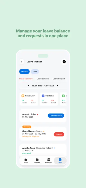 Zoho People - HR management screenshot 4 of 6