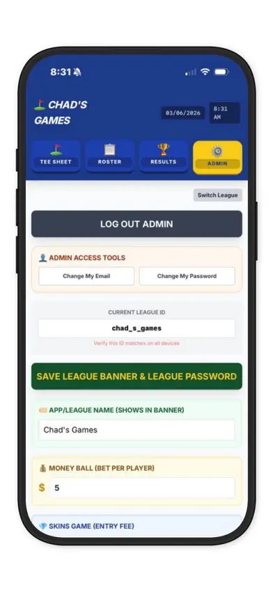 Golf League Manager: Pro screenshot 4