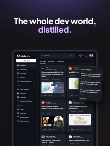 daily.dev iPad screenshot 2