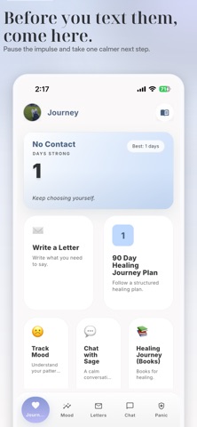 Unsent: Breakup Recovery iPhone screenshot