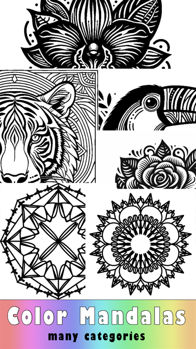 Mandalas coloring book & more Screenshot