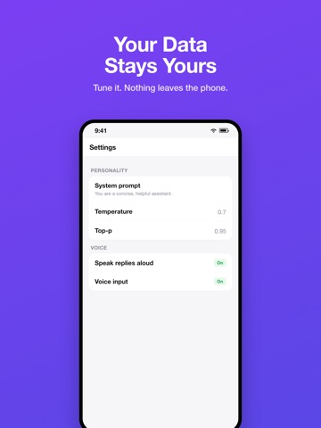 privateSLM: Local AI Chat iPad screenshot