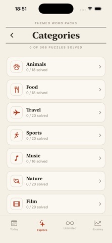 Octors- Daily 8 Words Puzzle iPhone screenshot
