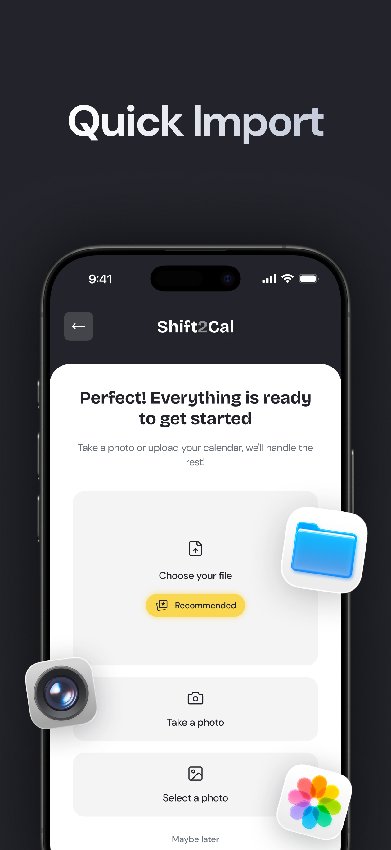 Shift to Calendar: AI Planner