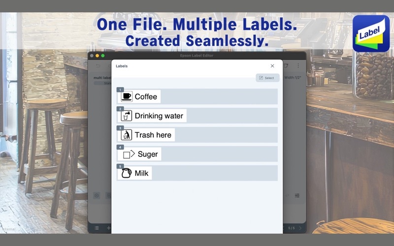 Epson Label Editor iPhone screenshot