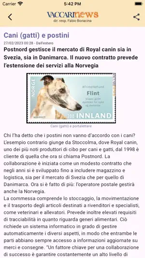 Vaccari news screenshot 4