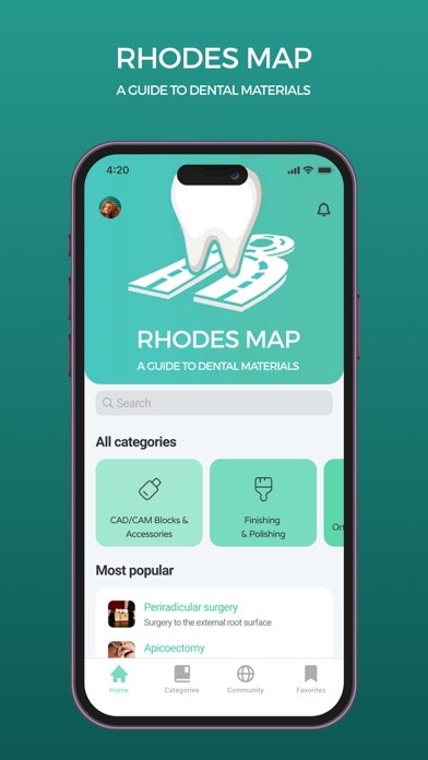 Rhodes Map to Dental Materials Screenshot