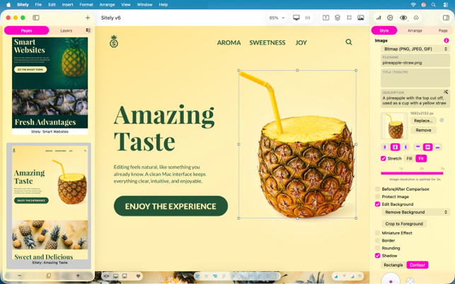 Sitely, AI Website Builder Screenshot