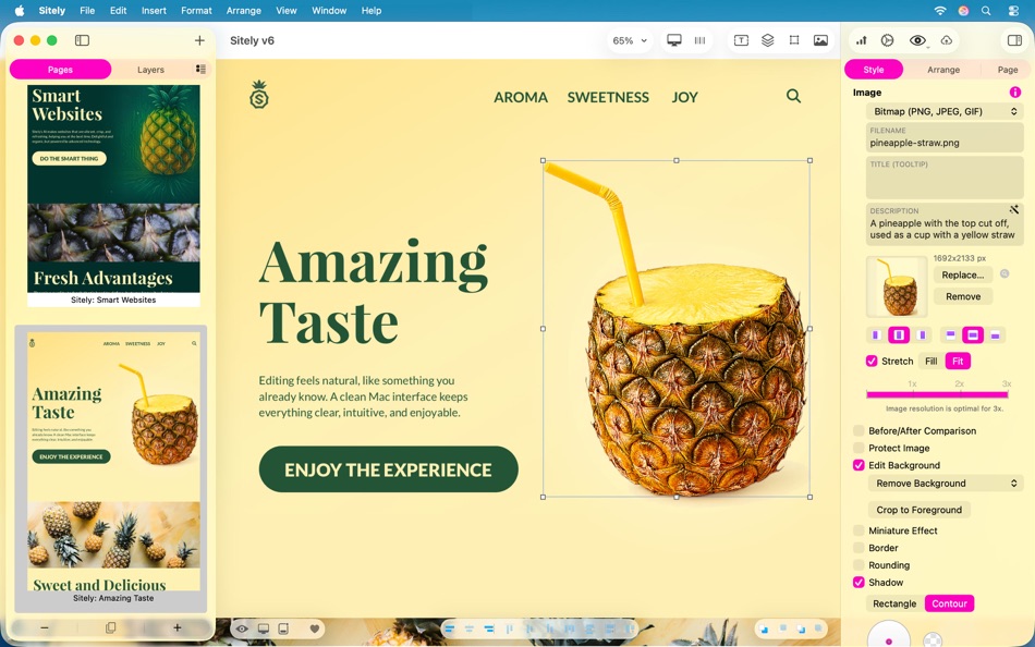 #3. Sitely, AI Website Builder (macOS) De: Crinon SRL
