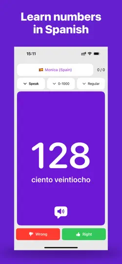 Скриншот Learn Spanish Numbers: Listen на iPhone 1