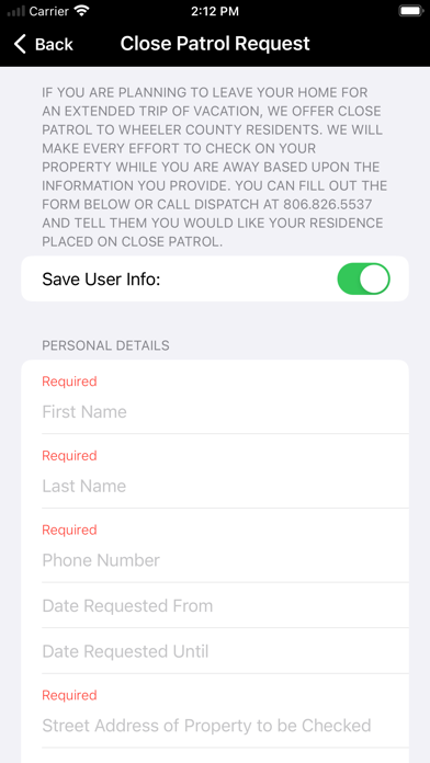 Wheeler County Sheriff TX Screenshot