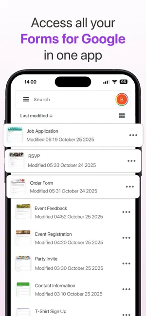Forms for Google Doc iPhone screenshot 1