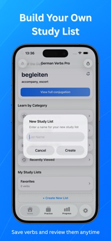 German Verb Trainer + Quiz Screenshot 6 of 10