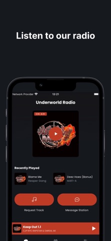 Underworld Radio iPhone screenshot