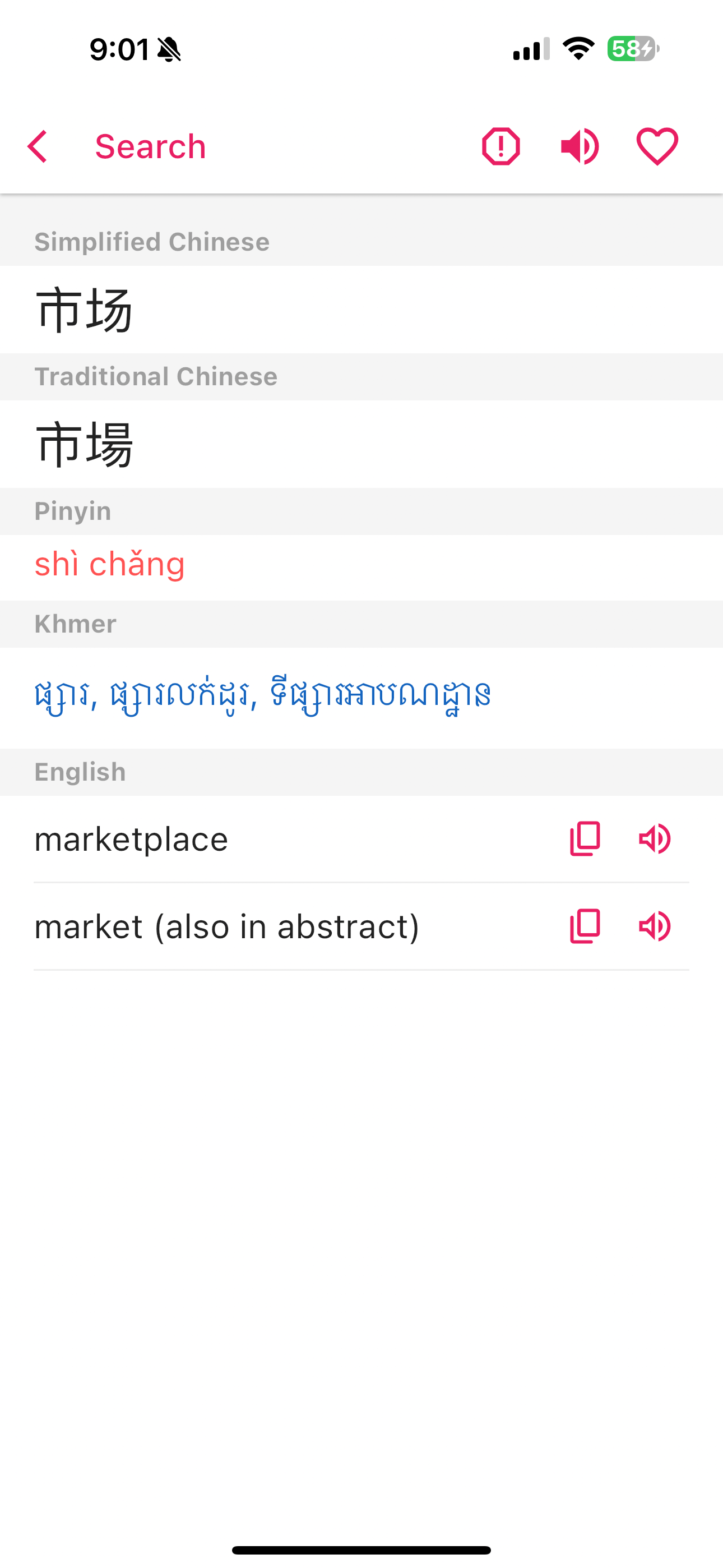 Chinese Khmer Dictionary