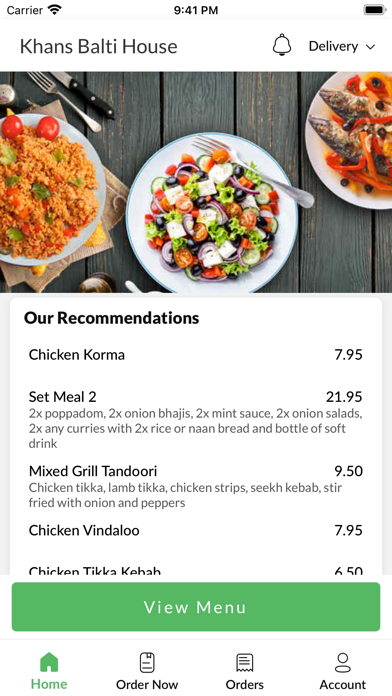 Khans Balti House. Screenshot